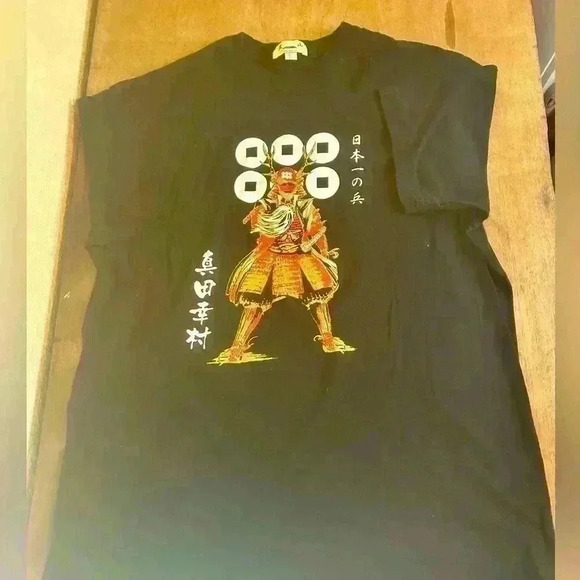 Authentic Men’s Japanese Sakuto Samurai Anime Black TShirt imported Japan Sz L - Picture 2 of 9